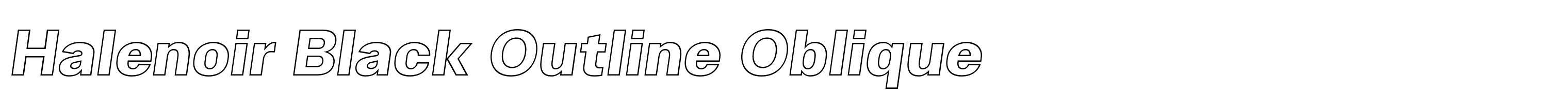 Halenoir Black Outline Oblique